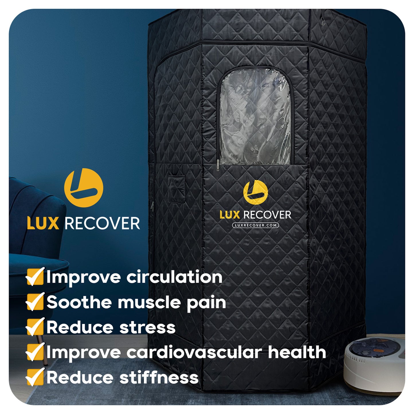 Lux Recover Portable Home Sauna - The Best Home Sauna in the UK