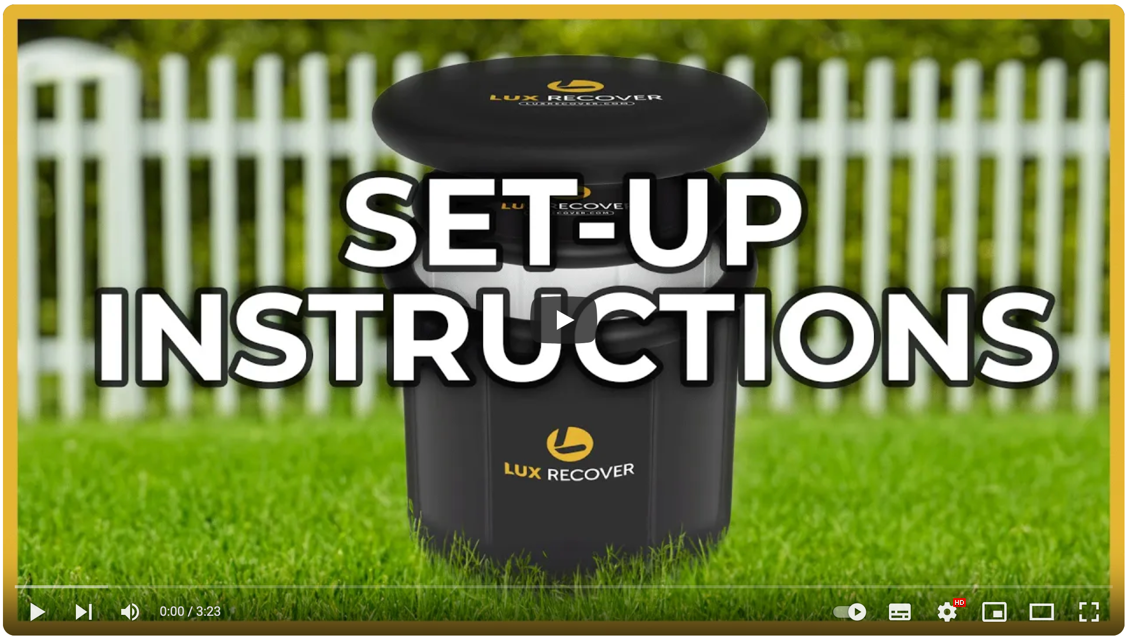 Load video: Lux Recover Ice Tub - Easy Setup