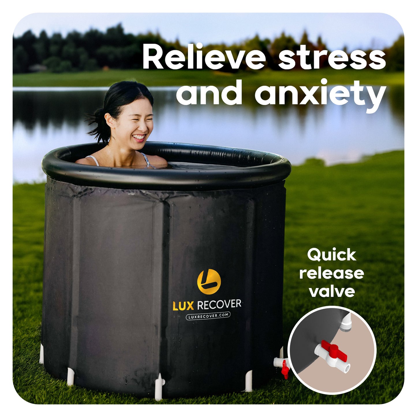 Lux Recover Portable Ice Bath Cold Plunge Tub